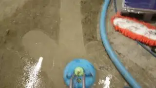 Concrete warehouse floor cleaning