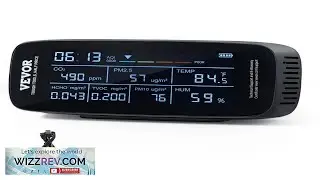 VEVOR Air Quality Monitor 9 IN 1 CO2 Temperature Humidity Formaldehyde TVOC AQI Tester