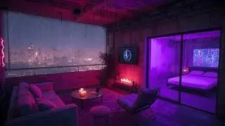 Shibuya After Dark &ndash; Lofi Rain, Cyberpunk Interior & Late Night City | 4K