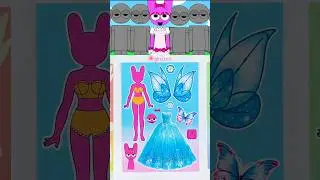 Sprunki PINKI Pyramixed Dress up Sticker Book 🍑