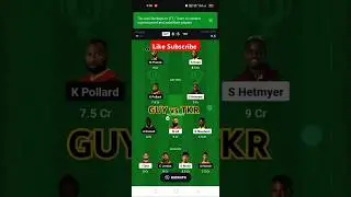 GUY vs TKR Dream11Prediction Today|GUY vs TKR Dream11 Team Today|GUY vs TKR Caribbean Premier League