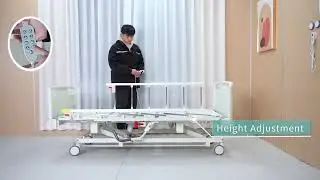 Three function electric bed with aluminum alloy side rail
