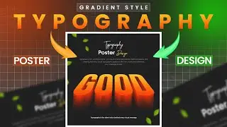 New Trend: Gradient Typography Poster Design | Step-by-Step Tutorial (Hindi)