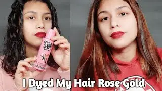 Dyeing My Hair From Black to Rose Gold at Home |   Using Crazy Color