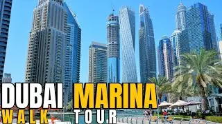 [4K] BEAUTIFUL BUILDINGS OF DUBAI MARINA WALK TOUR | Virtual Explorer