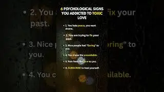Why You Are Addicted To Toxic Relationships (Psychology) 💔 #shorts