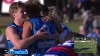 Sturt's Angus Anderson kicks checkside on the run - Rd 8 Hostplus SANFL Snapshot