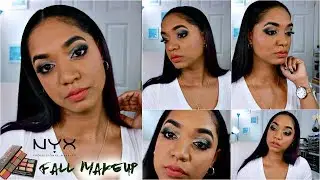 Fall MAKEUP TUTORIAL 🍂 NYX Cosmetics In Your Element Palettes - EARTH and METAL 🍂