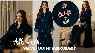 Most viral velvet outfit ✨🥀 Lulusar all-over embroidery outfit 😍valvet dress Design 2026#ethnichaya