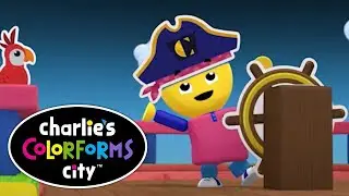 Charlie's Colorforms City - Pirate Ship to Pancake Island! (CLIP)
