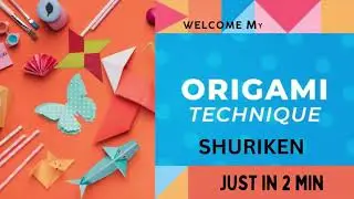 NINJA TOOL - SHURIKEN ORIGAMI #kidsvideo #shuriken #craft #easy #easycraft #oragami #ninja #naruto