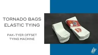 Tornado Bags Elastic Tying Pak-Tyer Offset Tying Machine