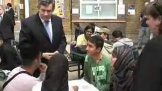 Prime Minister and John Denham at Newham Sixth Form College
