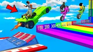 SHINCHAN AND FRANKLIN TRIED THE IMPOSSIBLE RAMP POINTS JUMP PARKOUR CHALLENGE GTA 5