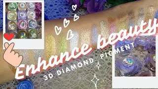 Best Eye glitters✨ Enhance beauty 3D diamond pigments swatches and review✅| bridal eyes glitters