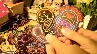 Graffiti Waterproof Vinyl Neon Style Stickers!Creative gifts for your friend and kids!