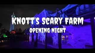 Knott's Scary Farm Opening Night 2024 - Full Scare Zones and Mazes Walkthrough