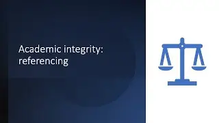 Academic integrity: referencing
