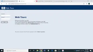 Micro Focus WebTours Installation - Loadrunner