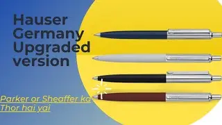Upgraded Hauser Half metal ballpoint |Best Ballpoint competitor of Parker and Sheaffer ballpoints.