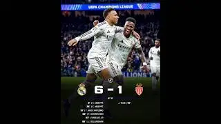 Victoria del Real Madrid por 6 a 1 contra el M&oacute;naco en la champions League
