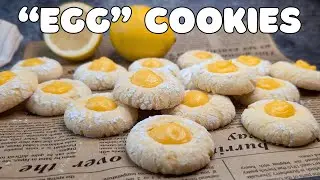 Delicate Lemon &ldquo;Egg&rdquo; Cookies That Simply Melt in Your Mouth! 🍋🍪[ + SUB ]