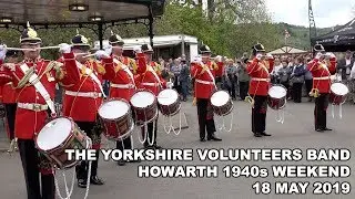 The Yorkshire Volunteers Band performing at Haworth 1940s weekend 2019 (4K)