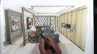 architectural sketching interior 2