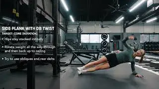 Side Plank with DB Twist