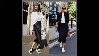 How to pair sneakers with skirts #sneakers #skirt #outfitoftheday #casualoutfits