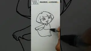 Simple Drawing Shorts || Dora Cartoon Drawing || How to draw Dora #dora #cartoon #drawing #shorts