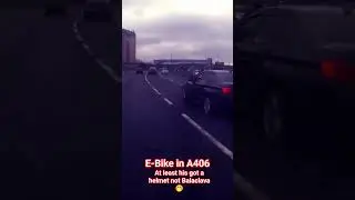 E-Bike in A406!!! Rider is crazy🫣🏍️🏍️🏍️Lucky No Peds!!!. #pinoy #pinoyriders ##ebike
