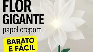 Flor Gigante com Papel Crepom | Preparativos do 1&ordm; Aninho da Hel&ocirc;