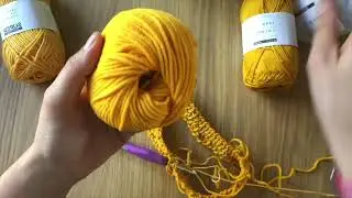 Linkshandig haken: Haak tutorial  Rand om een vaas haken met de Moss Stitch en soorten Yarn and colo