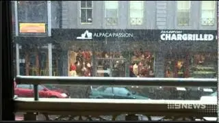 Parts of Melbourne have been dusted white with snowfall