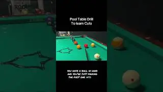 #pooltabledrill #billiards #shorts Learn how to cut with this pool table drill