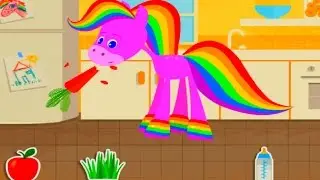 Learn My Pet Rainbow Horse | Play with and Care for Rainbow Horse by Babyfirst