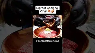Bigfoot Cooking Vlogs #funny #bigfoot #yeti #animalhumor #ai #vlog #veo3 #meme #memes #shorts