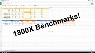 Ryzen 1800X Benchmarks!