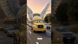 Unbelievable! A Flying Cement Mixer Truck With Angel Wings #FlyingTruck #Vehicle #SmilingTruck
