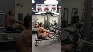Back workout on cable row machine #motivation #musclebuliding #fitnessmotivation #strengthtraining