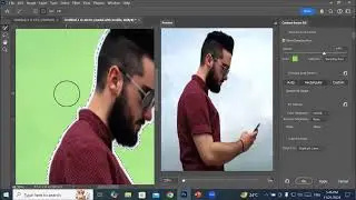 Photoshop 2024 Lec-16 | Puppet warp to fix image using pin in PS | Content aware fill in photoshop