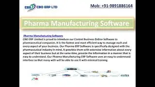 pharma manufacturing software