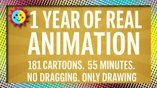 1 YEAR OF REAL ANIMATION &ndash; 181 Hand-Drawn Cartoons in 55 Minutes!