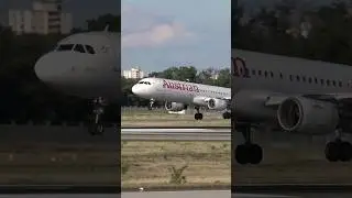 Austrian Airlines Airbus A321 Landing at Frankfurt Airport #aviation #shorts