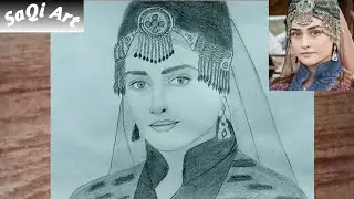 How to draw Halime Sultan step by step | sketch of Halime Sultan | Halima sultan potrait | SaQi Art