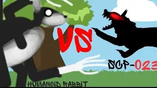 humanoid rabbit vs scp-023 (battle animation)