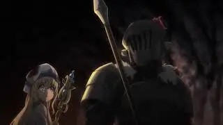 Every time Goblin slayer speaks in episode one