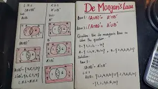 De morgans law with venn diagram | both laws | easiest method in urdu