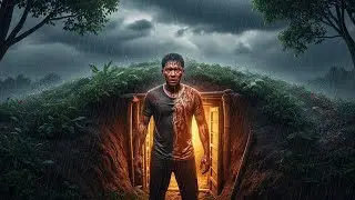 The Man Builds Underground to Survive the Storm (ASMR) 